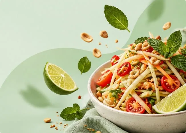 Sayur campur digoreng dalam kuali