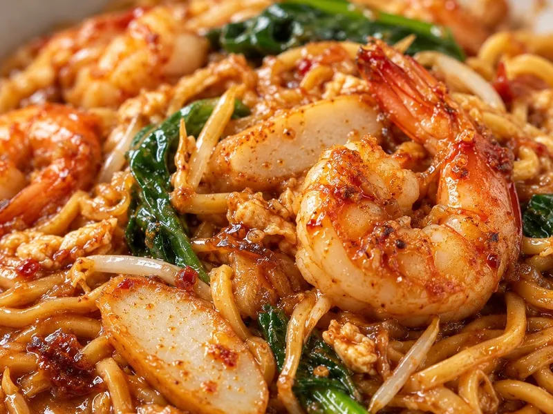 Mee goreng mamak dalam pinggan