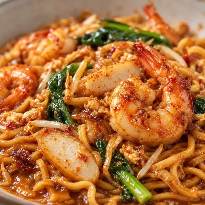 Mee goreng mamak dalam pinggan